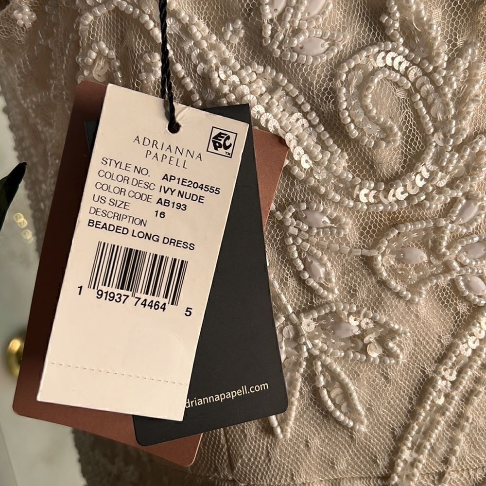 Ivory Beaded Maxi Slip Dress - Picture 6 of 8